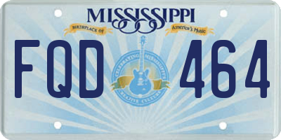 MS license plate FQD464