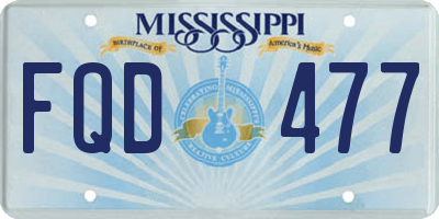 MS license plate FQD477