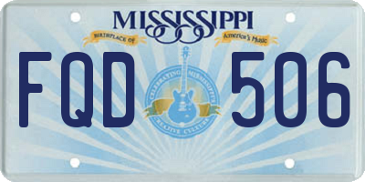 MS license plate FQD506