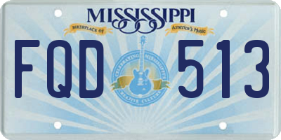 MS license plate FQD513