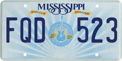 MS license plate FQD523