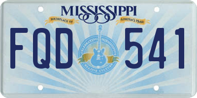 MS license plate FQD541