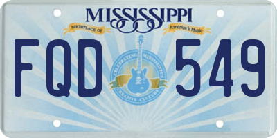 MS license plate FQD549
