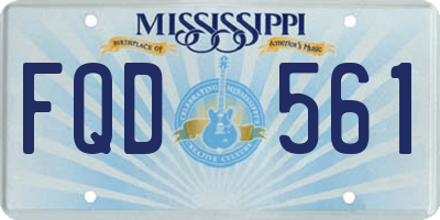 MS license plate FQD561