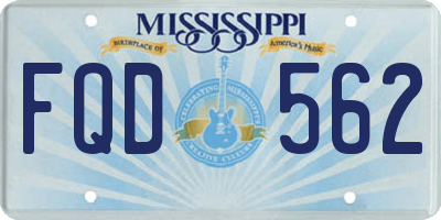 MS license plate FQD562