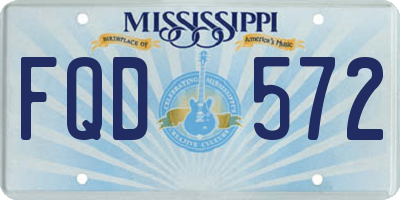 MS license plate FQD572