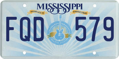 MS license plate FQD579