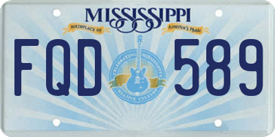 MS license plate FQD589