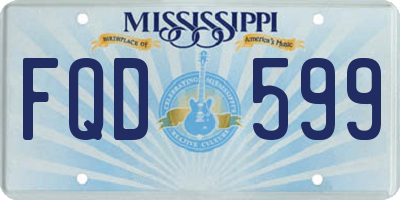 MS license plate FQD599
