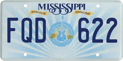 MS license plate FQD622