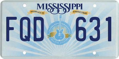 MS license plate FQD631