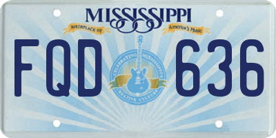 MS license plate FQD636