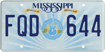 MS license plate FQD644