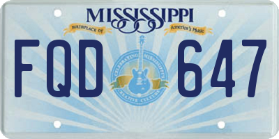 MS license plate FQD647