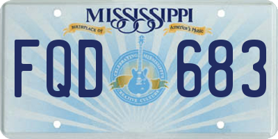 MS license plate FQD683