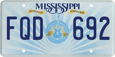 MS license plate FQD692