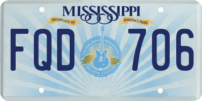 MS license plate FQD706