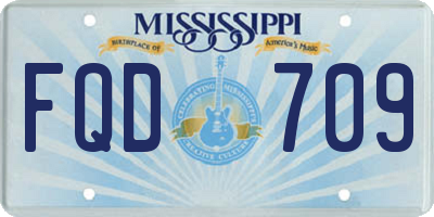 MS license plate FQD709