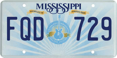 MS license plate FQD729
