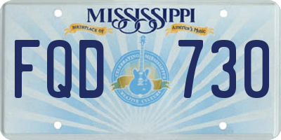 MS license plate FQD730