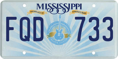 MS license plate FQD733