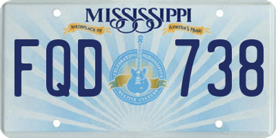 MS license plate FQD738