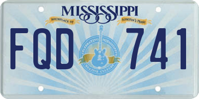 MS license plate FQD741