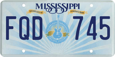 MS license plate FQD745