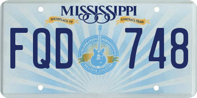 MS license plate FQD748