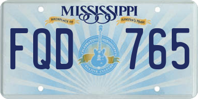 MS license plate FQD765