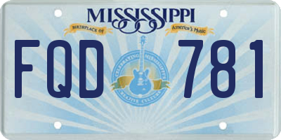 MS license plate FQD781