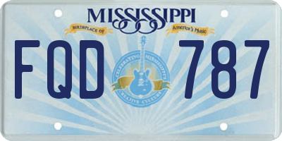 MS license plate FQD787