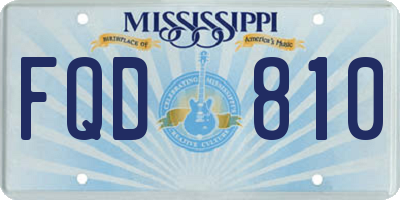 MS license plate FQD810