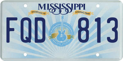 MS license plate FQD813