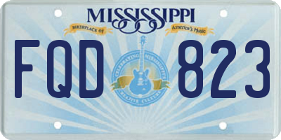MS license plate FQD823