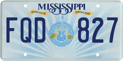 MS license plate FQD827