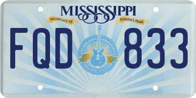 MS license plate FQD833