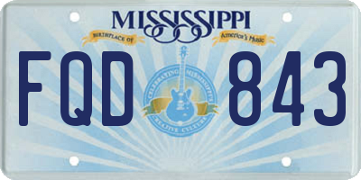 MS license plate FQD843