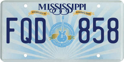 MS license plate FQD858