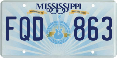 MS license plate FQD863
