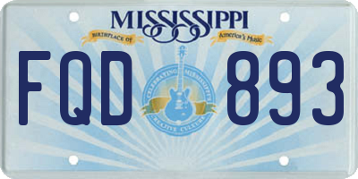 MS license plate FQD893