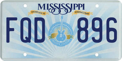 MS license plate FQD896