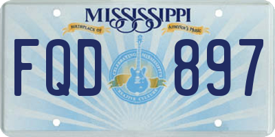 MS license plate FQD897