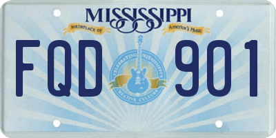 MS license plate FQD901
