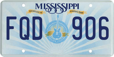 MS license plate FQD906