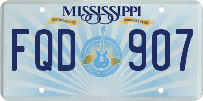 MS license plate FQD907