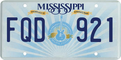 MS license plate FQD921