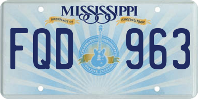 MS license plate FQD963