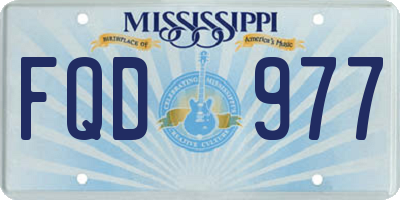 MS license plate FQD977