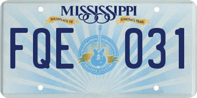 MS license plate FQE031